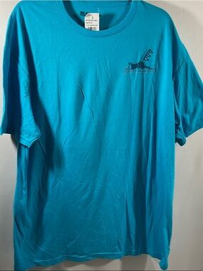 Reel Legends Men's Bright Teal Short-Sleeve Logo Tee